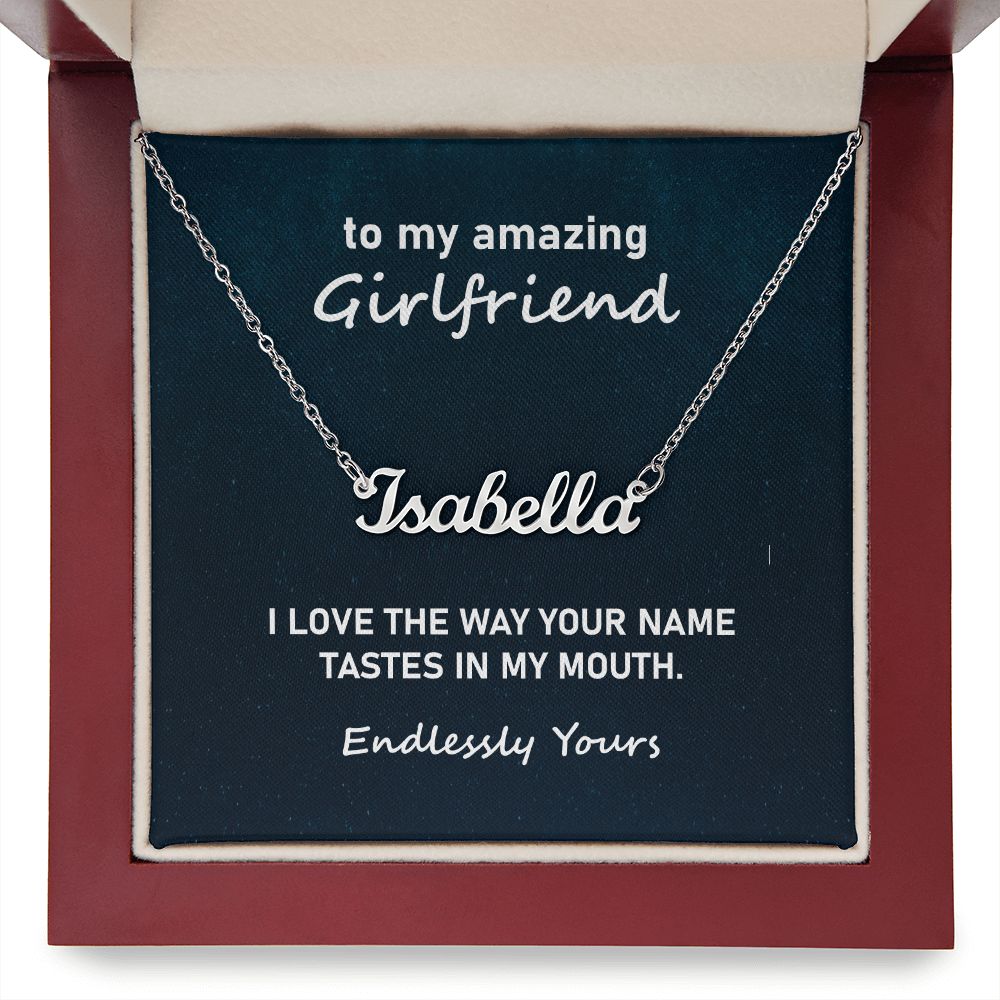 To My Amazing Girlfriend Custom Name Necklace