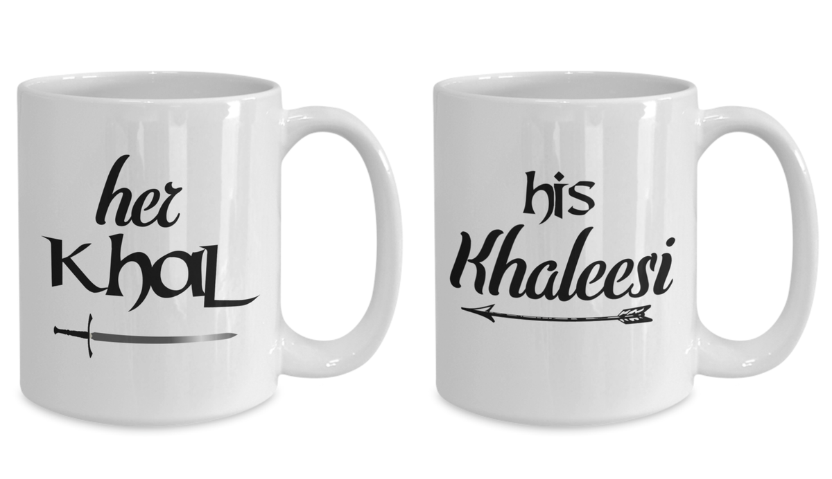 GoT Couples Mug Set Her Khal His Khaleesi Romantic Couples Gift Idea