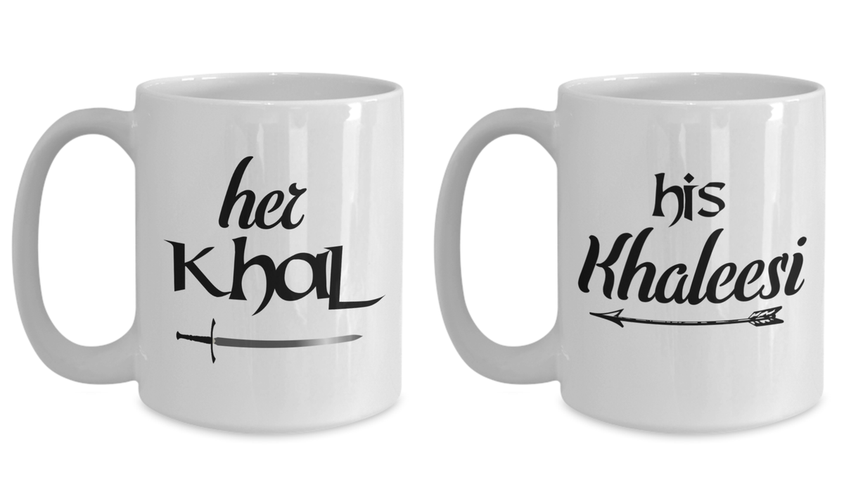 GoT Couples Mug Set Her Khal His Khaleesi Romantic Couples Gift Idea