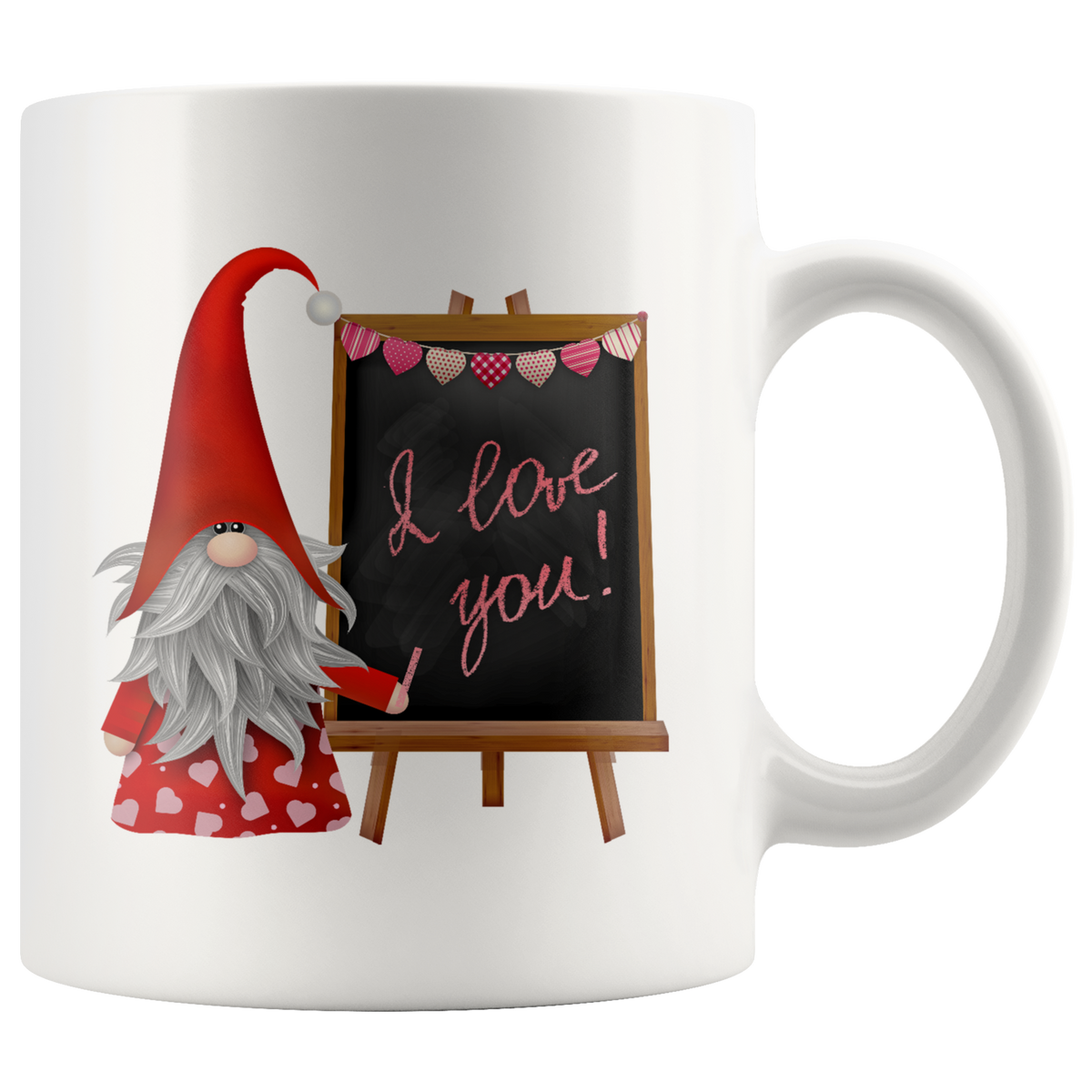 I Love You Gift Gnome Two Tone Coffee Mug