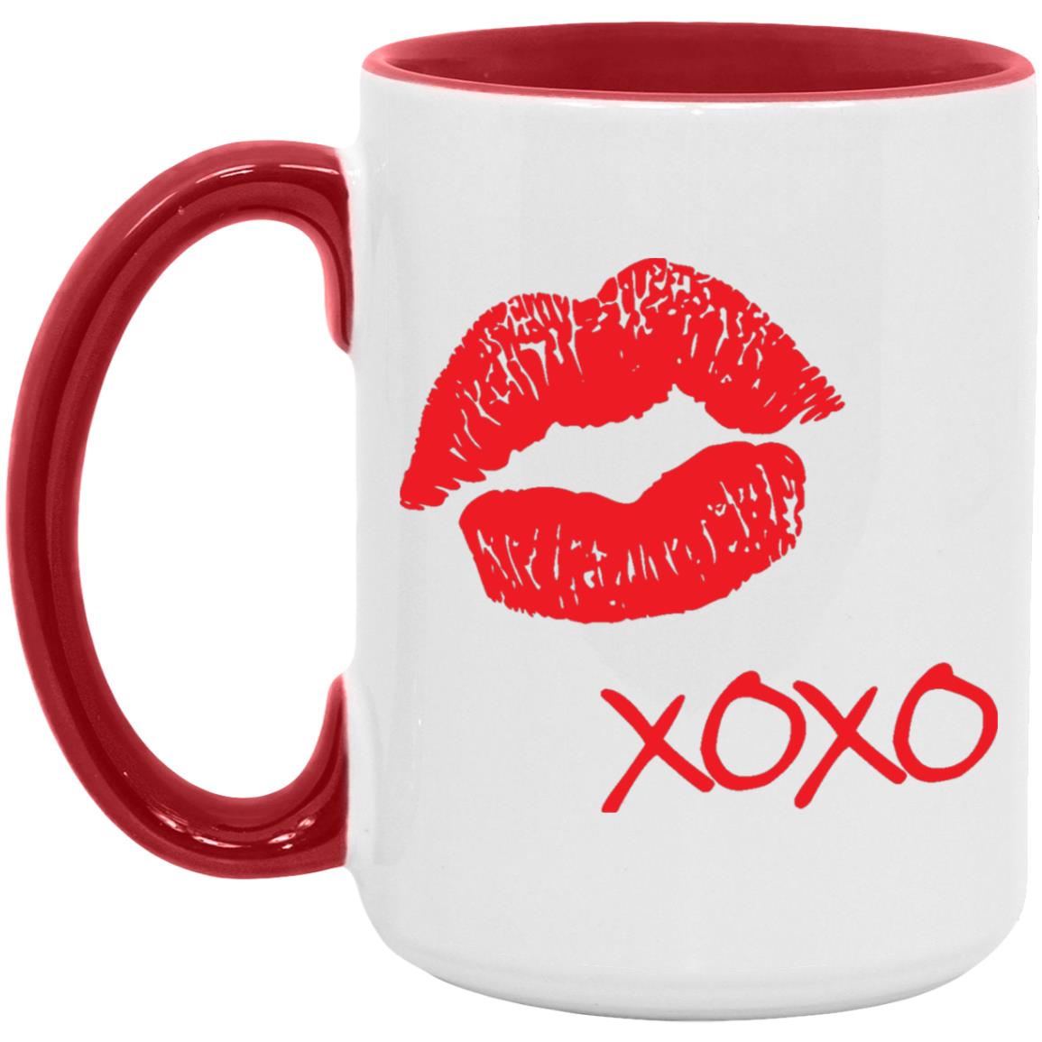 Red Lips Hugs and Kisses Mug