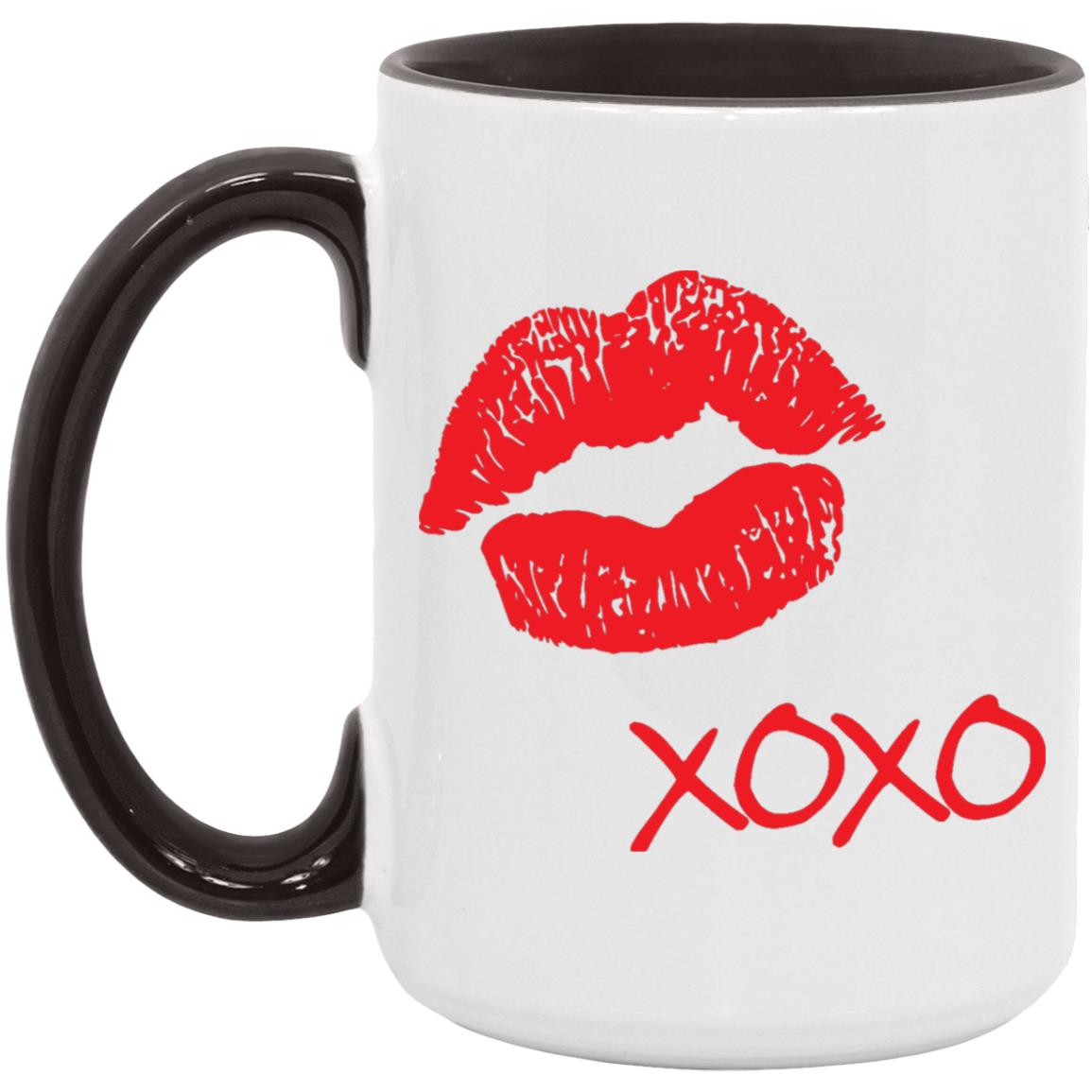 Red Lips Hugs and Kisses Mug