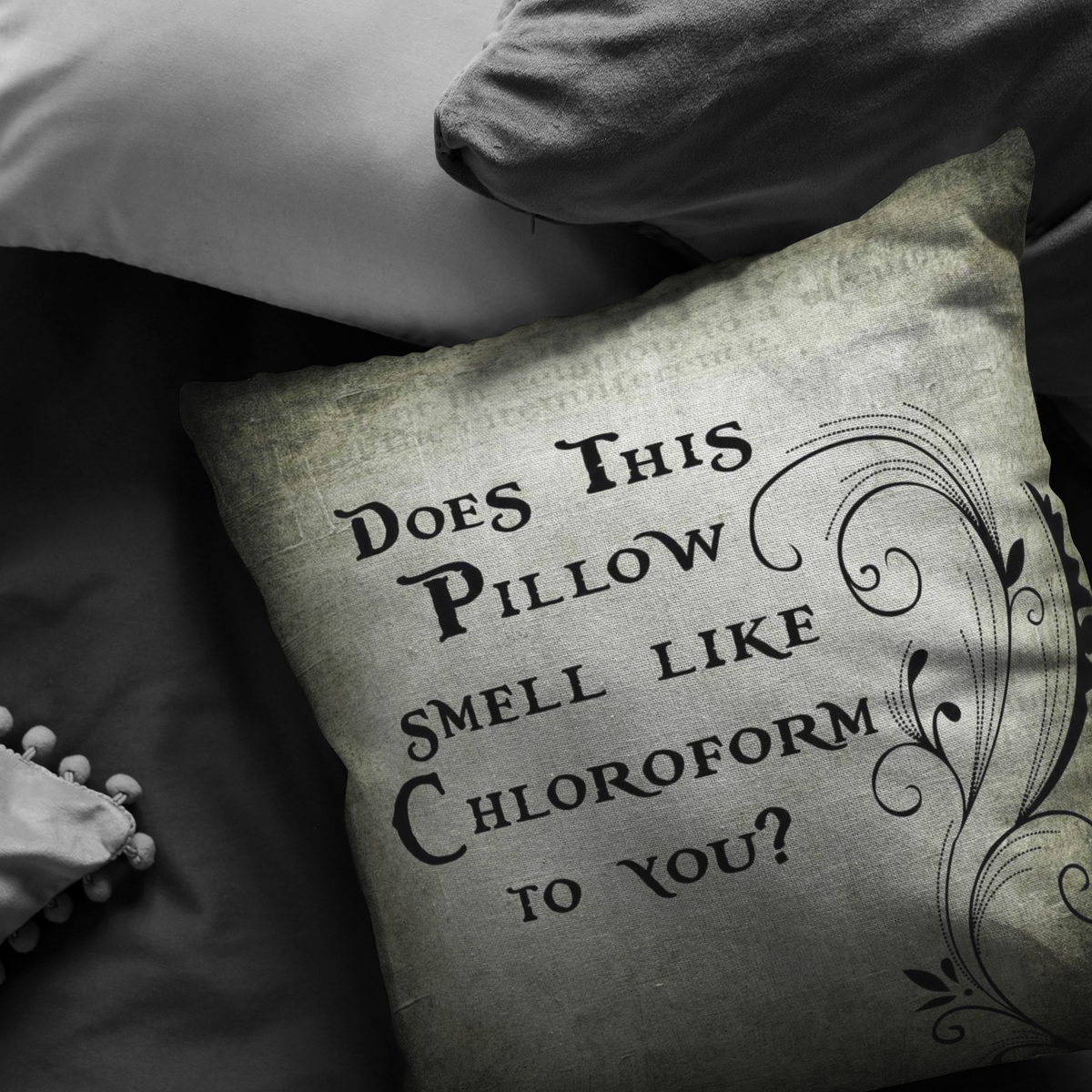 Decorative Throw Pillow Does this Smell Like Chloroform