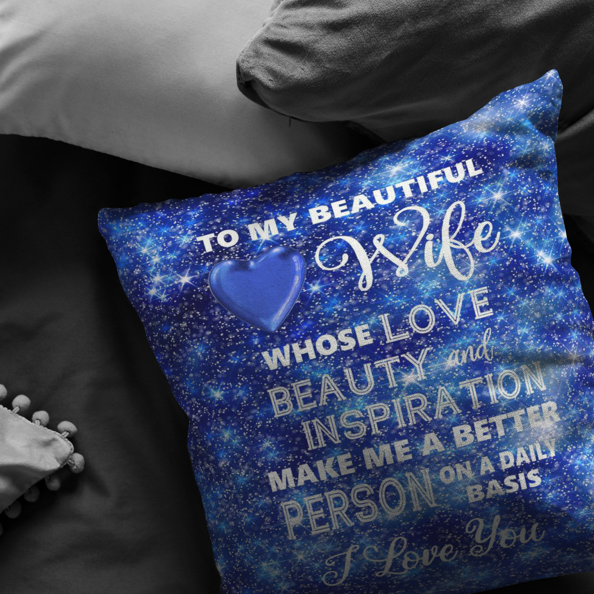 Romantic Wife Gift I Love You Throw Pillow