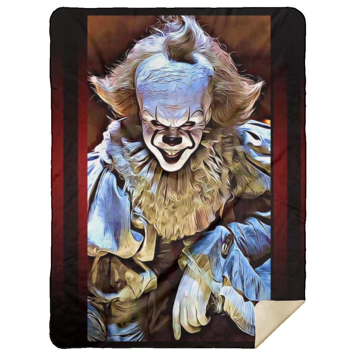 Scary Clown Premium Sherpa Blanket