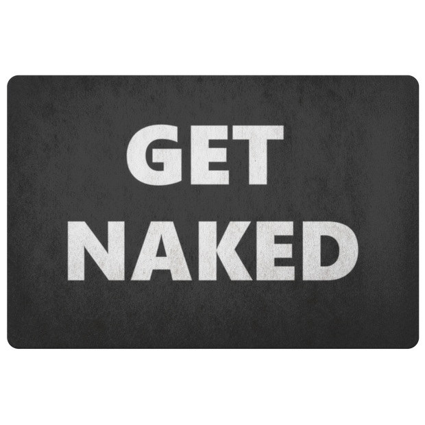 Get Naked Black and White Bath Mat