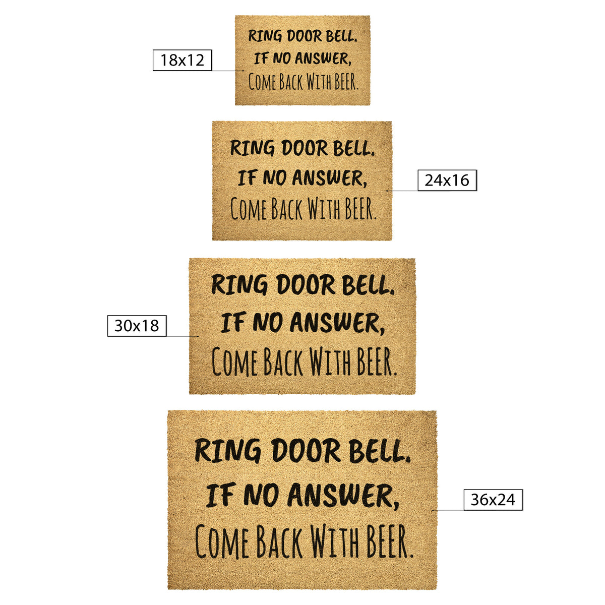 Ring Door Bell With Beer Doormat