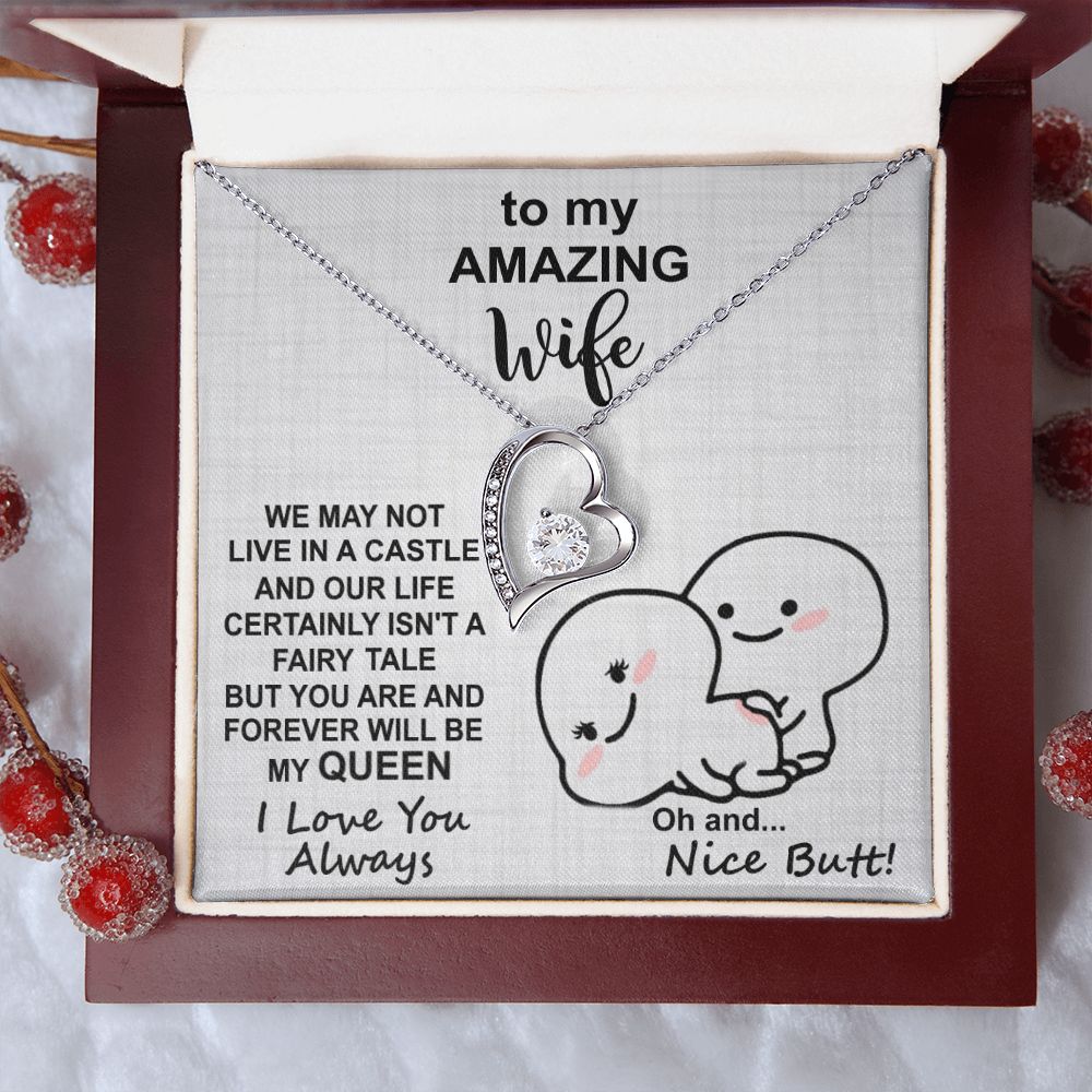 To My Amazing Wife Heart Necklace