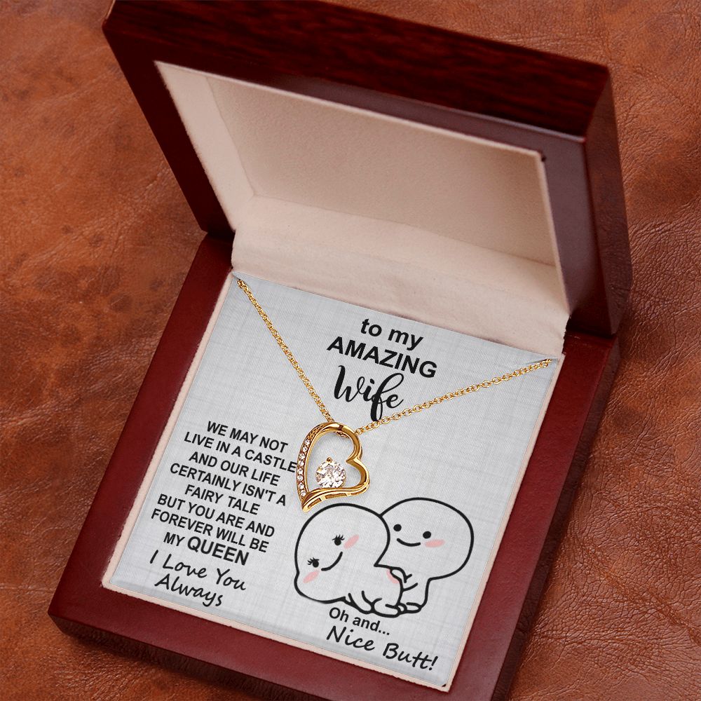 To My Amazing Wife Heart Necklace