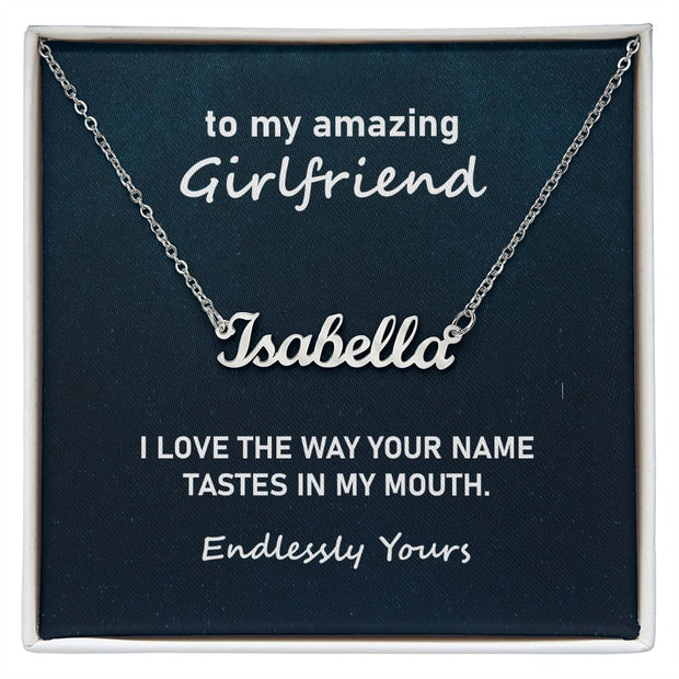 To My Amazing Girlfriend Custom Name Necklace