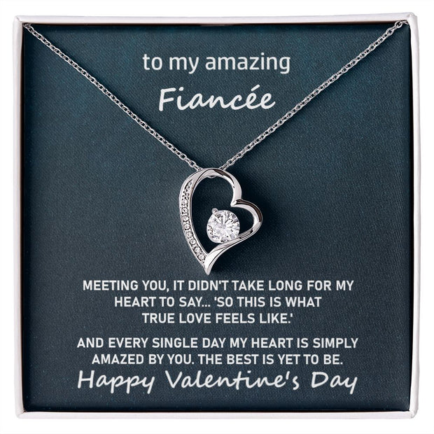 To My Amazing Fiancée Heart Necklace