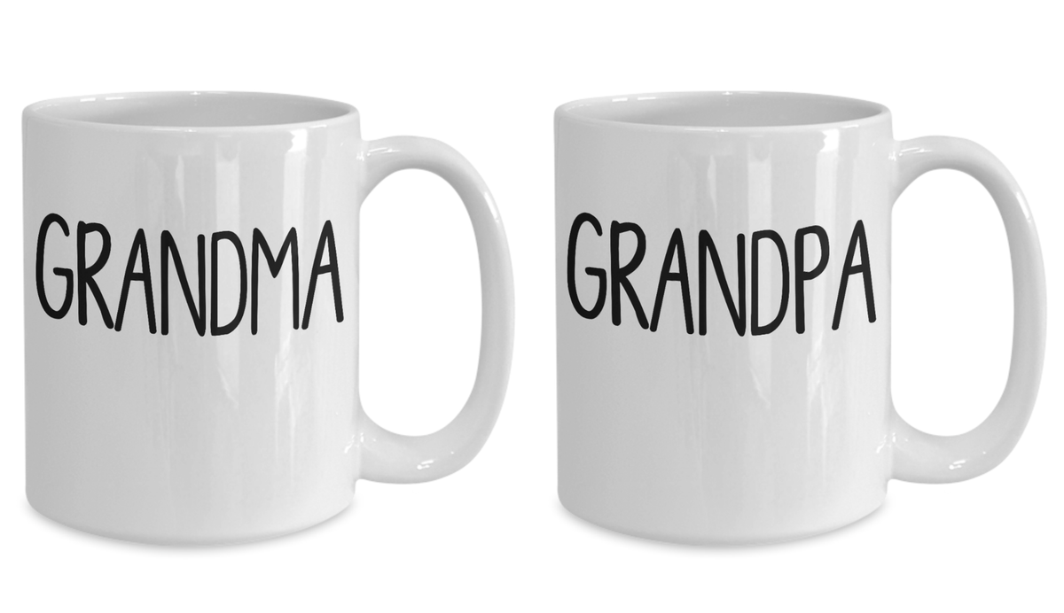 Grandma Grandpa Gift Mug Set