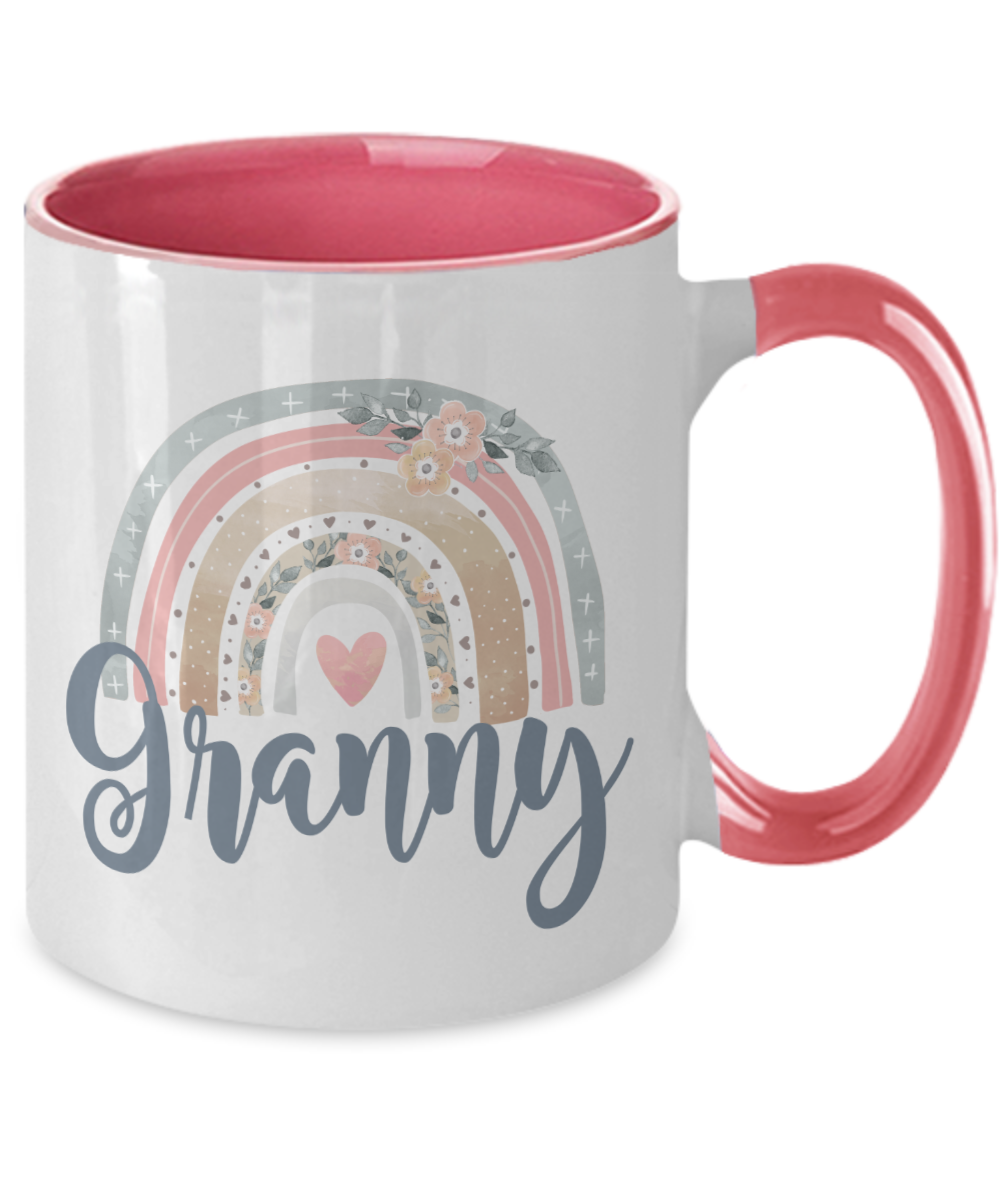 Granny Mug Watercolor Rainbow Coffee Cup