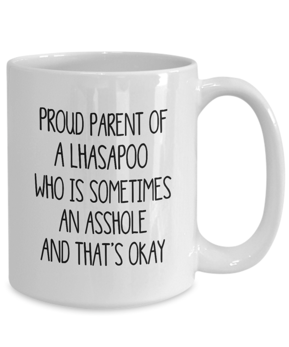 Proud Parent of a Lhasapoo Funny Gift Mug