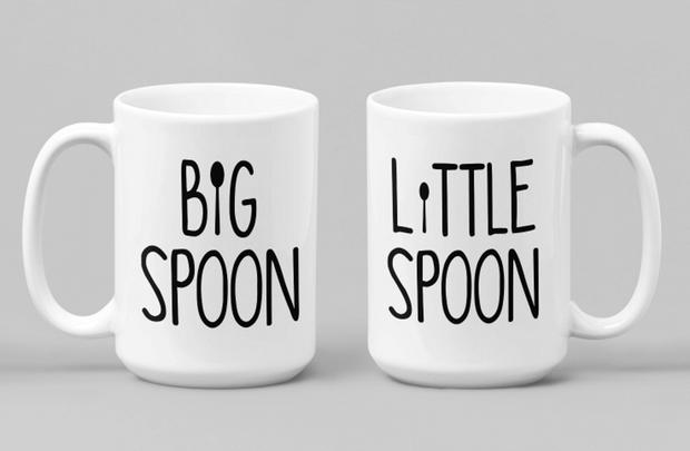 Gifts for Couples Big Spoon Little Spoon Mug Set