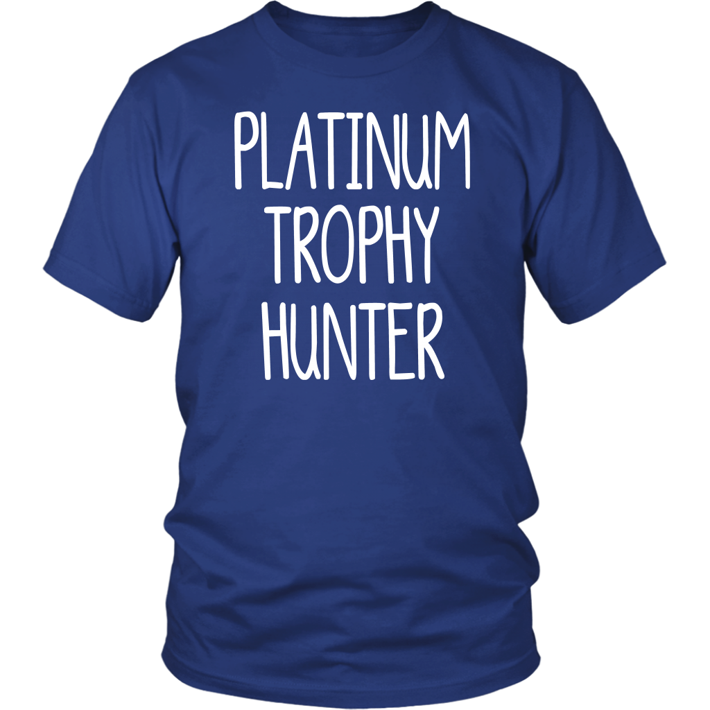 Gamers T-Shirt Platinum Trophy Hunter PS4 Gift Idea