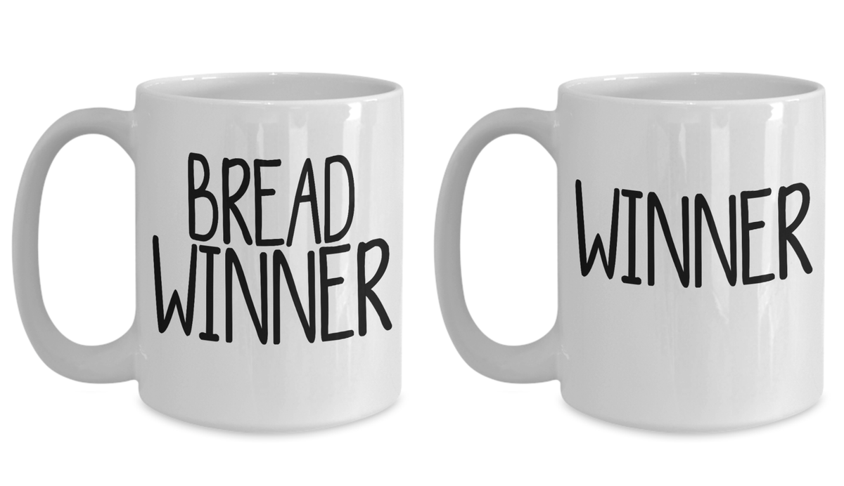Winner Bread Winner Couples Mug Gift Set