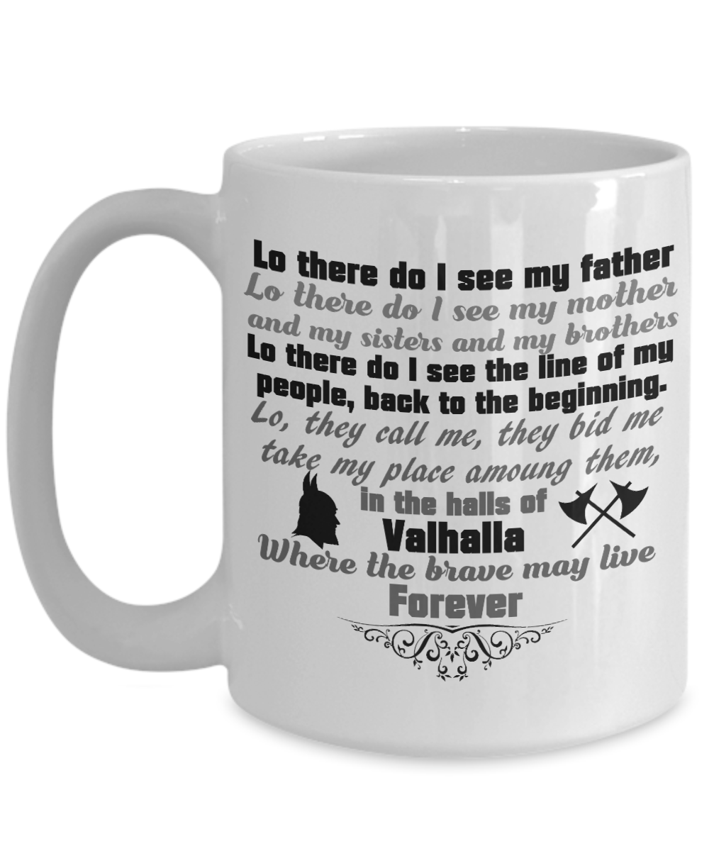 Valhalla Viking Prayer Mug Perfect Viking Gift Cup