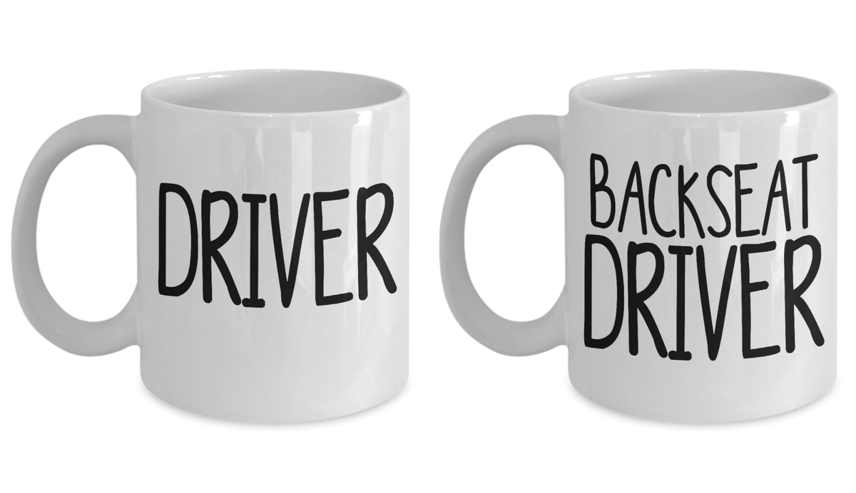 Driver Backseat Driver Couples Mug Set