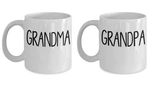 Grandma Grandpa Gift Mug Set