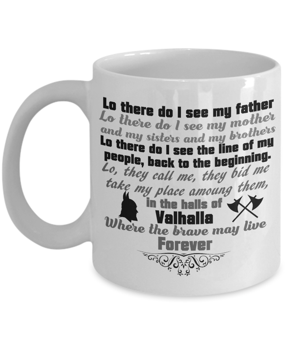 Valhalla Viking Prayer Mug Perfect Viking Gift Cup