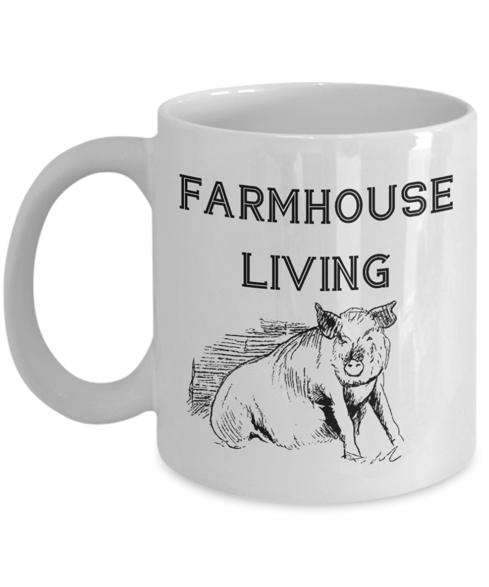 Kitchen Cup Farmhouse Living Farm Fresh Pig Decor Gift Mug