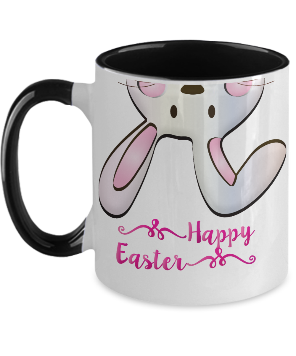 Easter Gift Mug Pink Happy Easter Bunny