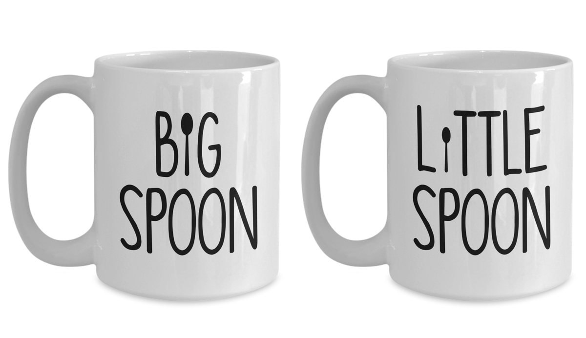 Gifts for Couples Big Spoon Little Spoon Mug Set