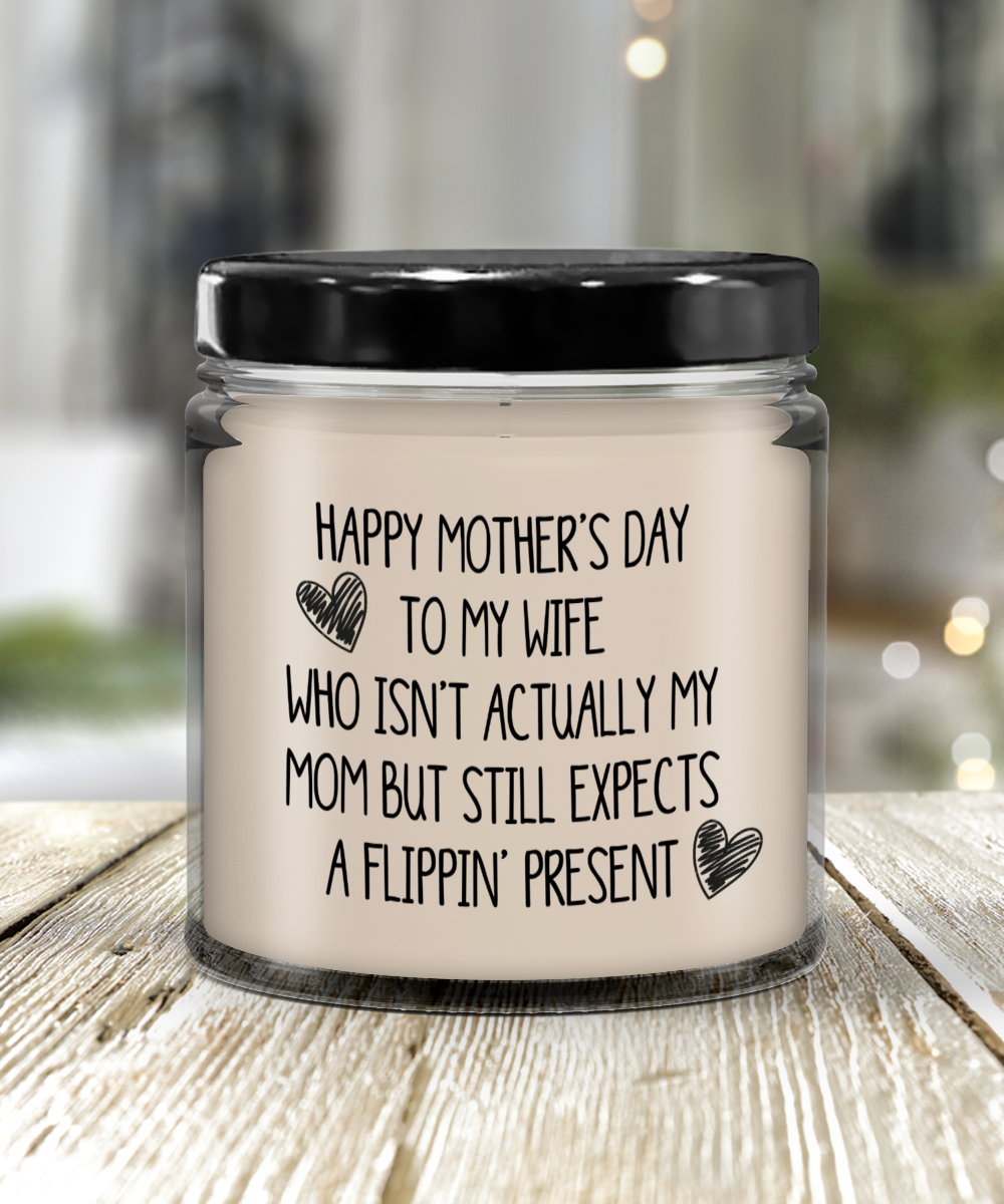 Happy Mother's Day Wife Candle