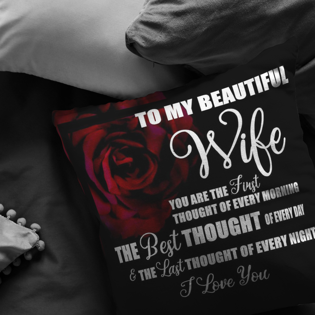 To My Beautiful Wife Pillow