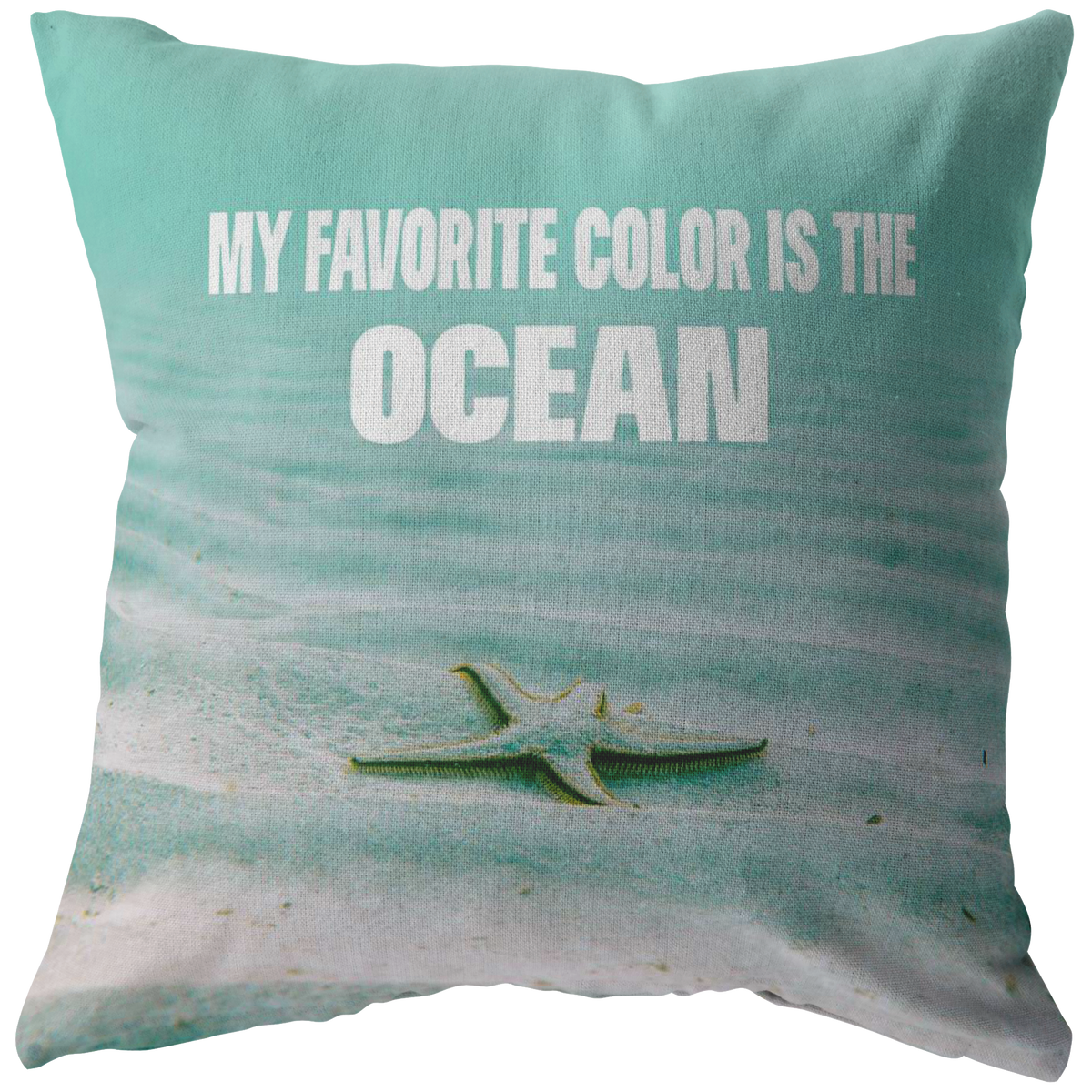 Ocean Themed Decor Sea Foam Green Accent Pillow